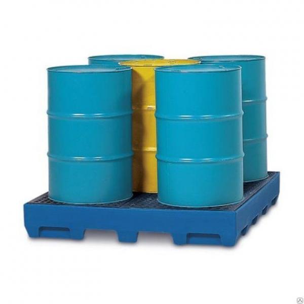 Сточный поддон 225 л из полиэтилена под 5 х 205 л бочек